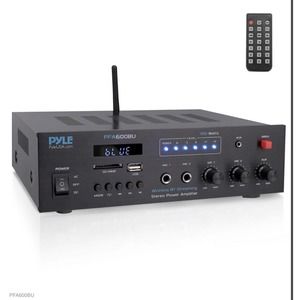Pyle PFA600BU Wireless Bluetooth Karaoke Amplifier Receiver System, 300 Watts